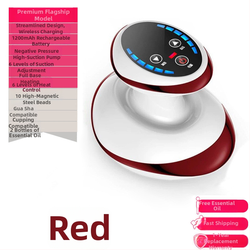 Elektriline massaažiaseade vaakumi ja kriimustamise funktsiooniga, mudel SWN-3301, USB toitide, temperatuuri reguleerimine 35–42°C, ABS korpus, 1200mAh aku