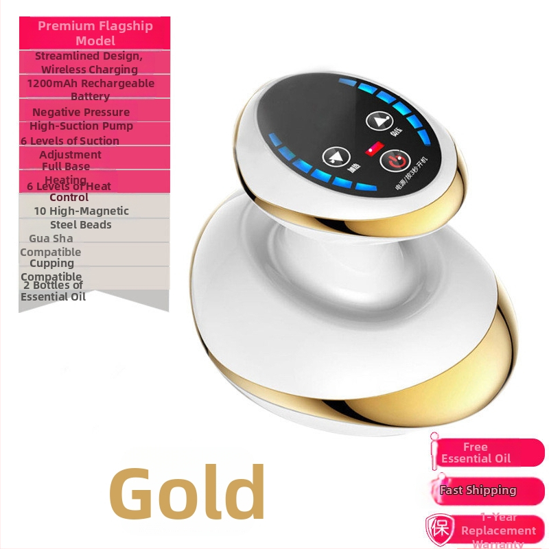 Elektriline massaažiaseade vaakumi ja kriimustamise funktsiooniga, mudel SWN-3301, USB toitide, temperatuuri reguleerimine 35–42°C, ABS korpus, 1200mAh aku