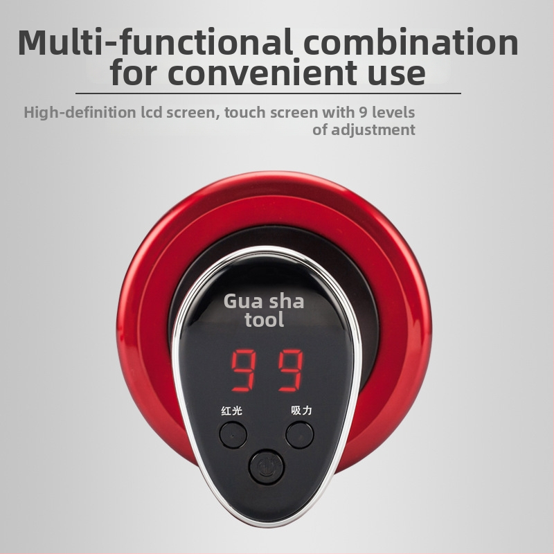 Dispozitiv electric pentru masaj cu tehnologie de abraziune și cupping, perie meridiană, aspirație puternică, comprimare caldă - portabil, baterie 500-800mAh, IPX3 rezistent la apă, pentru uz casnic