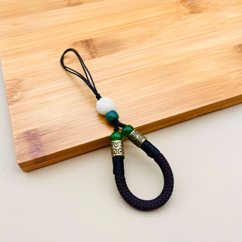 Ručni lanyard za mobitel, smola, unisex stil, visokoelastična pamuk šnura i plastična kopča, Rain weaving