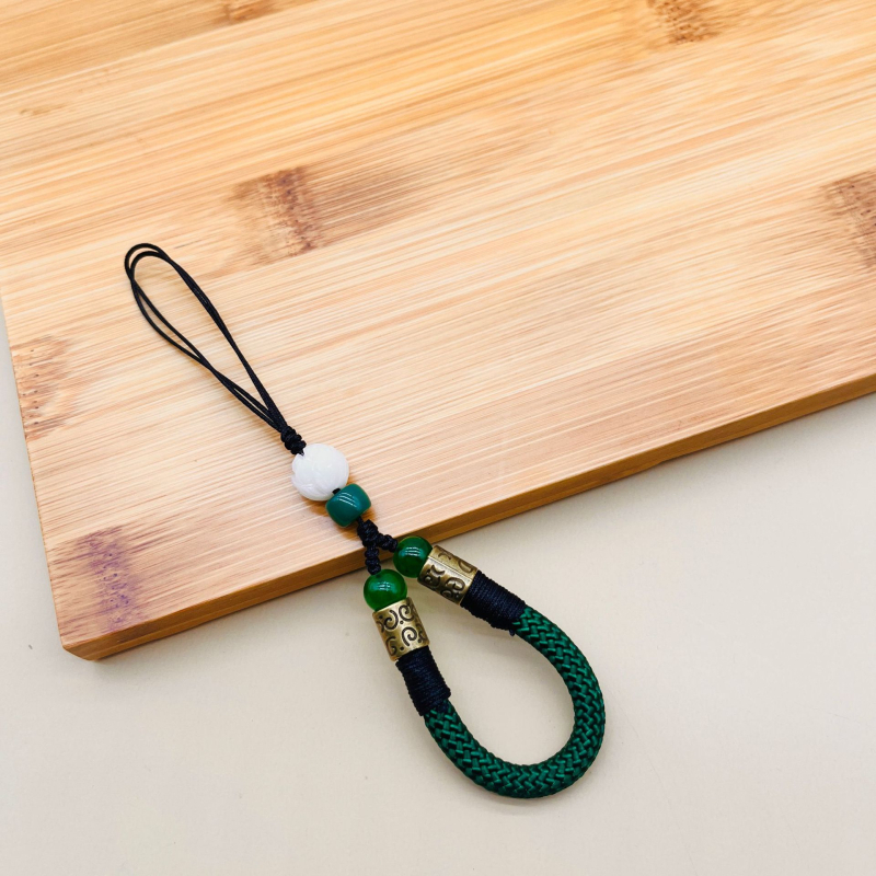Ručni lanyard za mobitel, smola, unisex stil, visokoelastična pamuk šnura i plastična kopča, Rain weaving