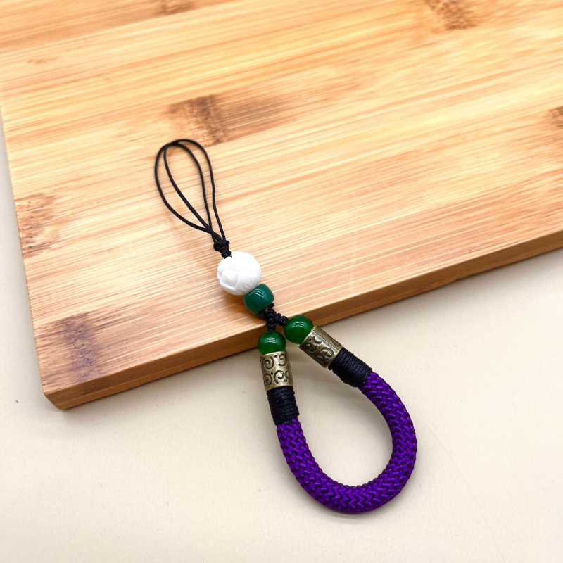 Ručni lanyard za mobitel, smola, unisex stil, visokoelastična pamuk šnura i plastična kopča, Rain weaving