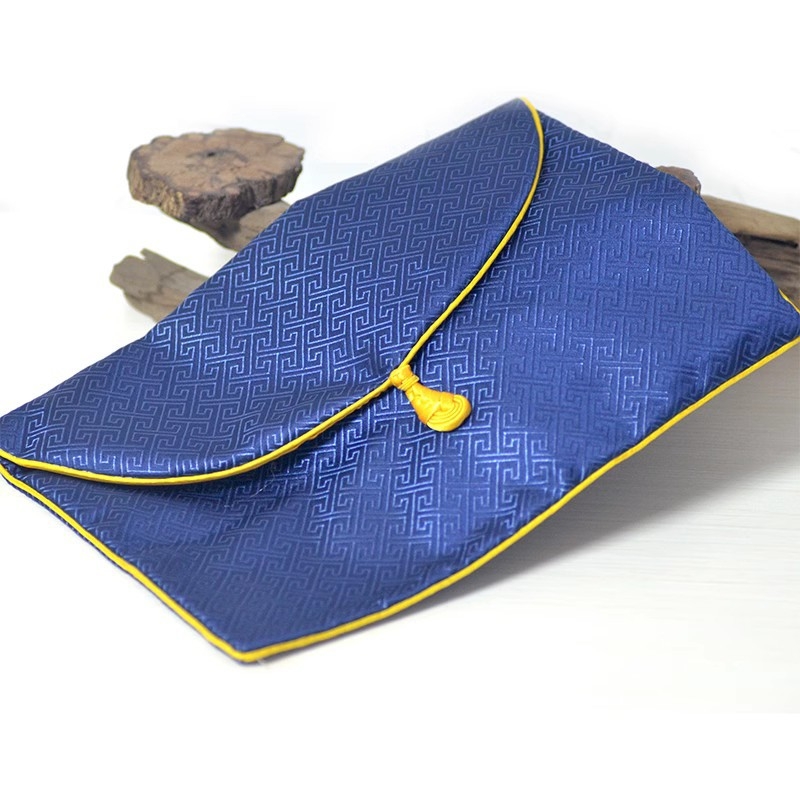 Kínai stílusú ékszer táska brokát anyagból, többfunkciós és hordozható, por- és nedvességálló, asztali tároláshoz