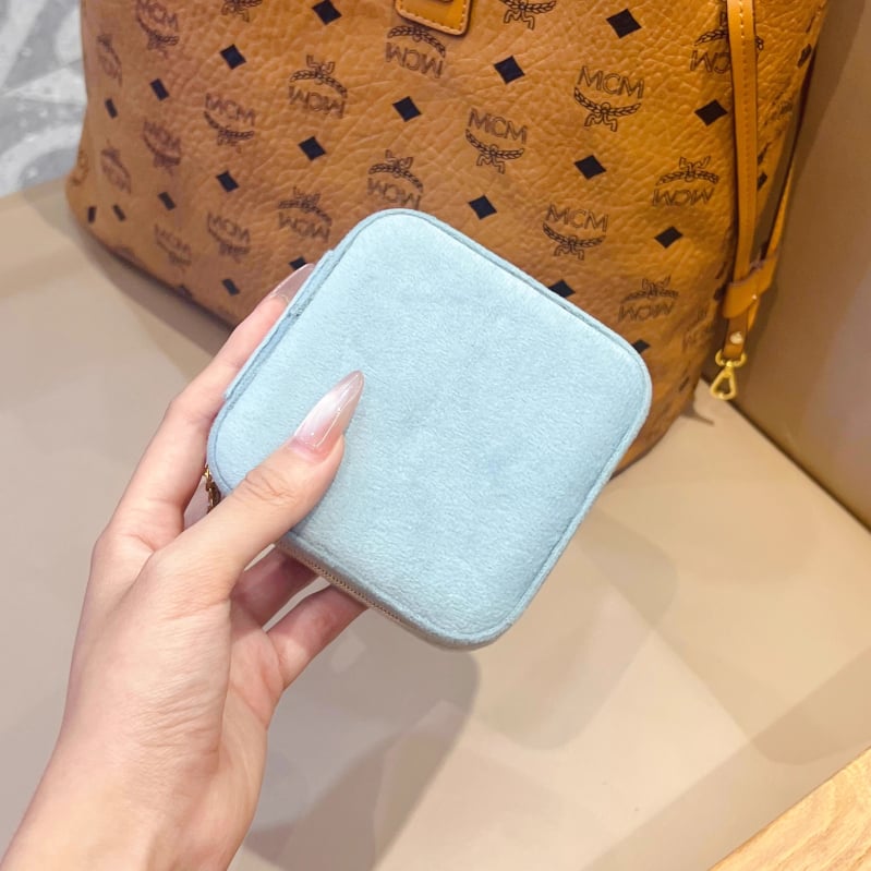 Europos stiliaus veliūrinė papuošalų dėžutė auskaroms, žiedams ir pakabukams, oksidacijos apsauga, nešiojama kelioninė dėžutė papuošalams