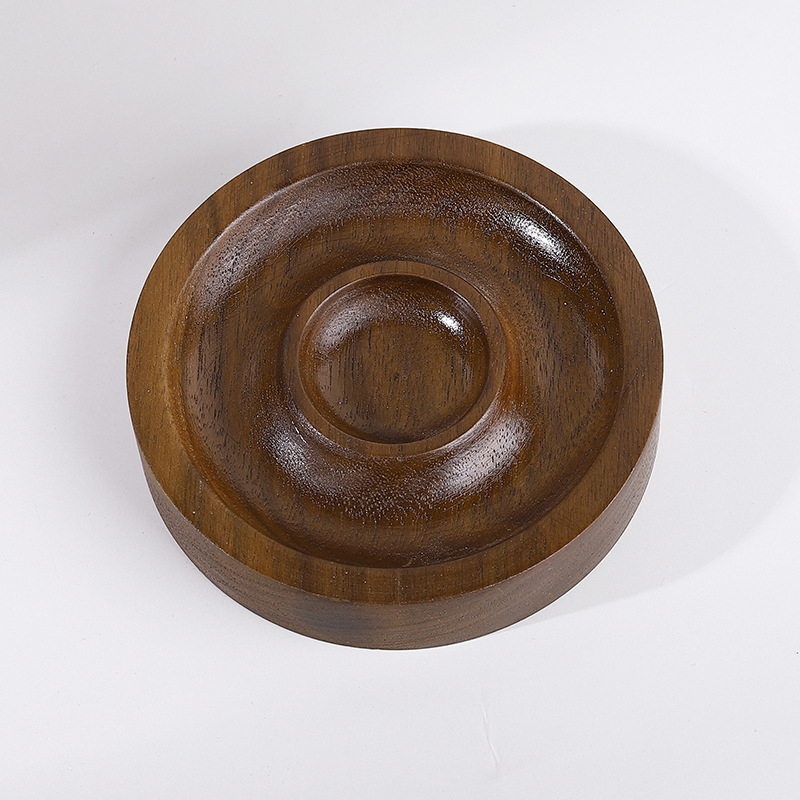 Držač za izložbu nakita od masivnog drveta, kvadratna baza za kristalne narukvice i Buddha perlice, gravirano, starinski stil.