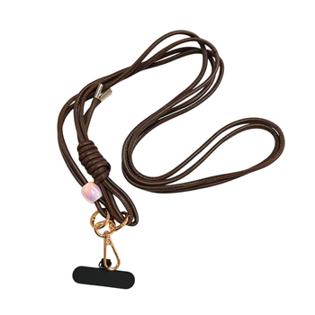 PU kožni dugi lančić za mobitel, ručno izrađeno, unisex, prilagodljivi logotip, metalna kopča