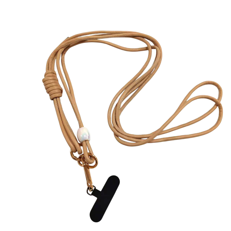 PU kožni dugi lančić za mobitel, ručno izrađeno, unisex, prilagodljivi logotip, metalna kopča