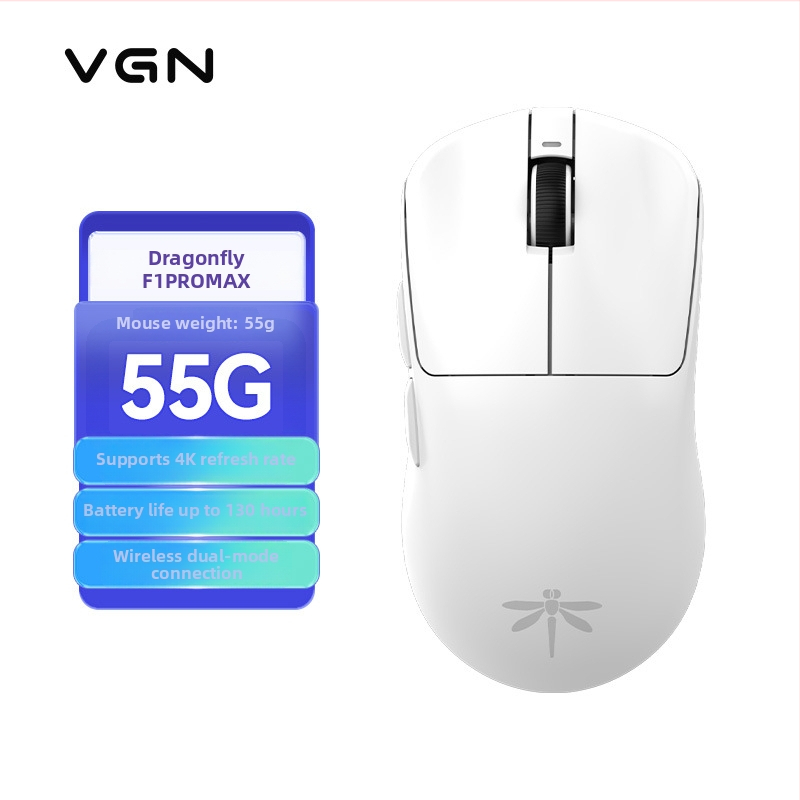 Игрова мишка Dragonfly F1 с оптичен сензор, ергономичен дизайн и безжичен двоен режим