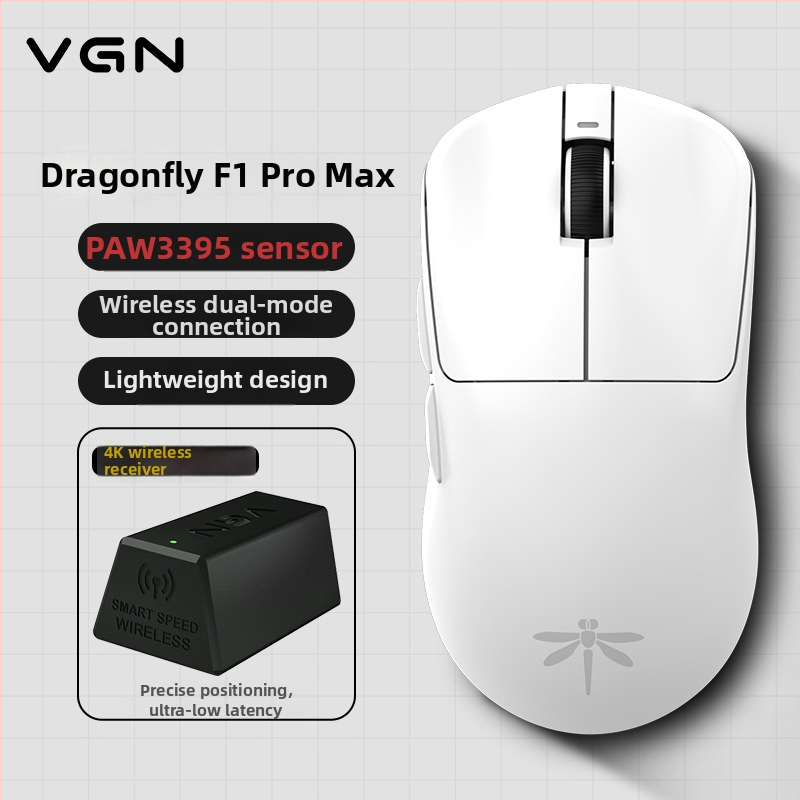 Игрова мишка Dragonfly F1 с оптичен сензор, ергономичен дизайн и безжичен двоен режим