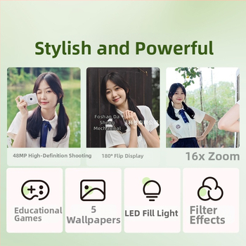 Yimio be veidrodinės kameros su pasukamu ekranu, 1/1.7'' jutiklis, 10–12 MP, 42x optinis priartinimas, keičiamas objektyvas, HD LCD ekranas