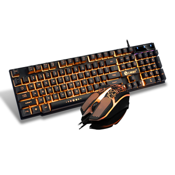 GTX300 set tipkovnice i miša, 104 tipke, žični membranski tipkovnik s naslonom za zglob i višebojnim pozadinskim osvjetljenjem