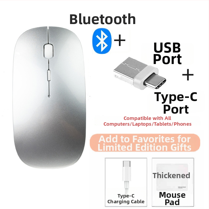 Diansen 8898 Bezvadu Bluetooth pele ar 3 taustiņiem, 1600 DPI, Plug-and-Play MacBook ierīcei