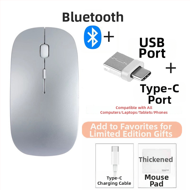 Diansen 8898 Bezvadu Bluetooth pele ar 3 taustiņiem, 1600 DPI, Plug-and-Play MacBook ierīcei