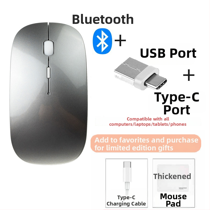 Diansen 8898 Bezvadu Bluetooth pele ar 3 taustiņiem, 1600 DPI, Plug-and-Play MacBook ierīcei