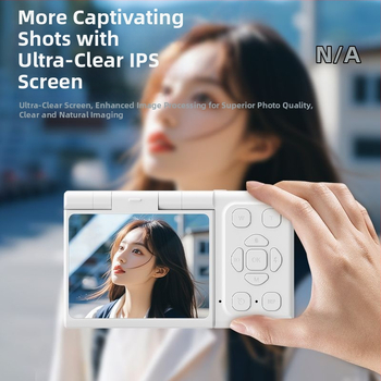 Selfie kamera z06 su 24MP CMOS jutikliu 1/2.3in, 8x optinis priartinimas, pasukamas 2,3in LCD ekranas, periskopinis objektyvas, elektroninė vaizdo stabilizacija