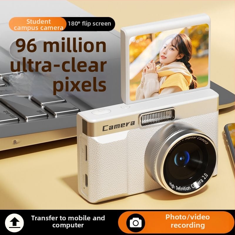 Selfie kamera z06 su 24MP CMOS jutikliu 1/2.3in, 8x optinis priartinimas, pasukamas 2,3in LCD ekranas, periskopinis objektyvas, elektroninė vaizdo stabilizacija