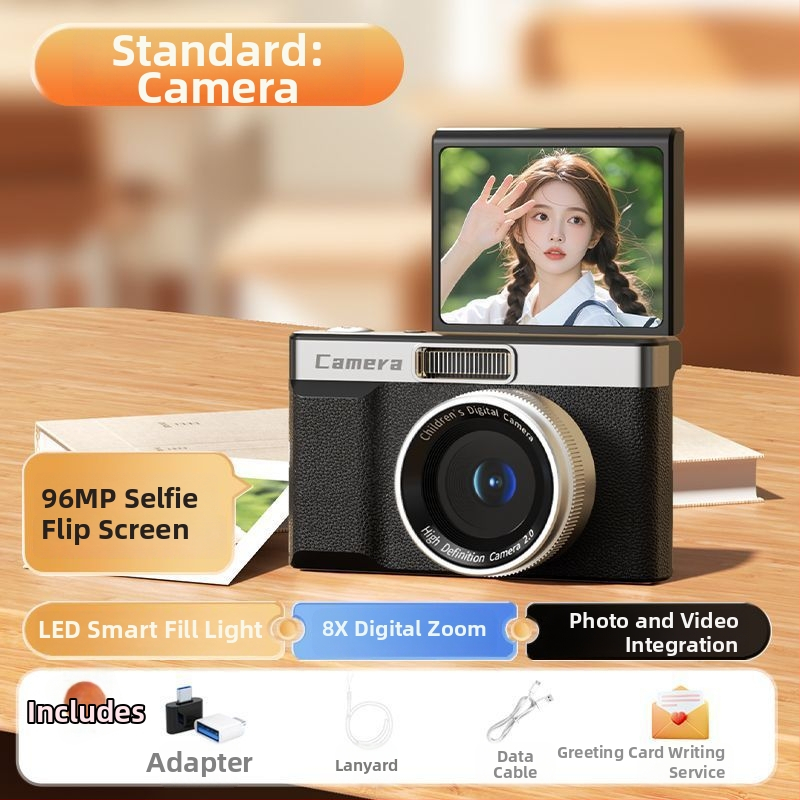 Selfie kamera z06 su 24MP CMOS jutikliu 1/2.3in, 8x optinis priartinimas, pasukamas 2,3in LCD ekranas, periskopinis objektyvas, elektroninė vaizdo stabilizacija