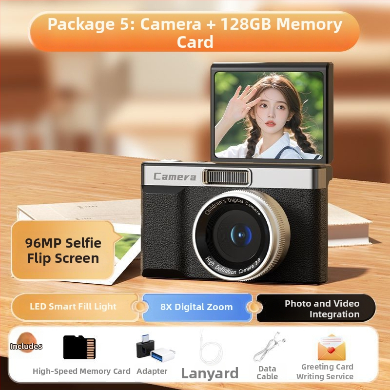 Selfie kamera z06 su 24MP CMOS jutikliu 1/2.3in, 8x optinis priartinimas, pasukamas 2,3in LCD ekranas, periskopinis objektyvas, elektroninė vaizdo stabilizacija