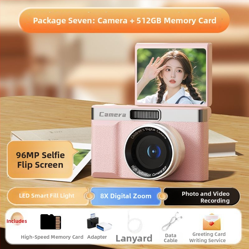 Selfie kamera z06 su 24MP CMOS jutikliu 1/2.3in, 8x optinis priartinimas, pasukamas 2,3in LCD ekranas, periskopinis objektyvas, elektroninė vaizdo stabilizacija