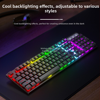 Клавиатура AULA Wolf Spider S3005, проводна офисна клавиатура, 104 клавиша, USB, цифрова клавиатура, смесена подсветка