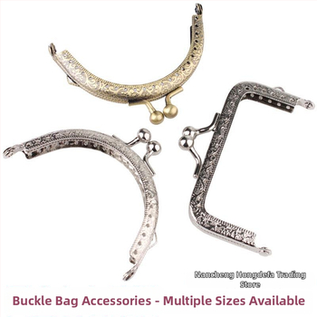 Metalinė pusmėnulio formos rankinės rėmas – DIY megztų rankinių priedai