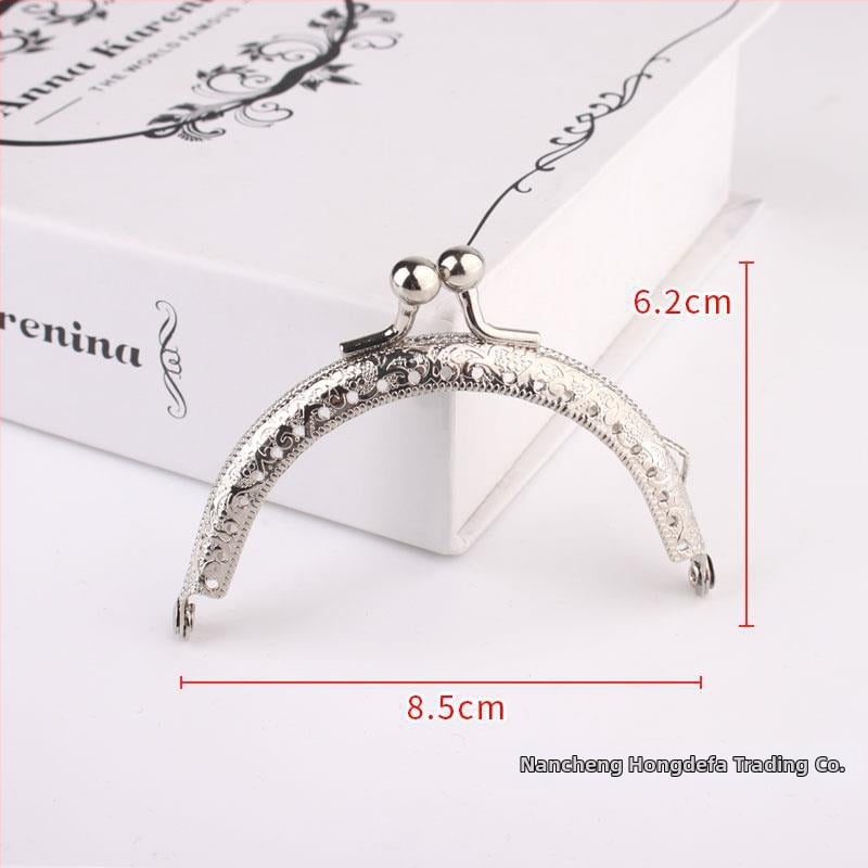 Metalinė pusmėnulio formos rankinės rėmas – DIY megztų rankinių priedai