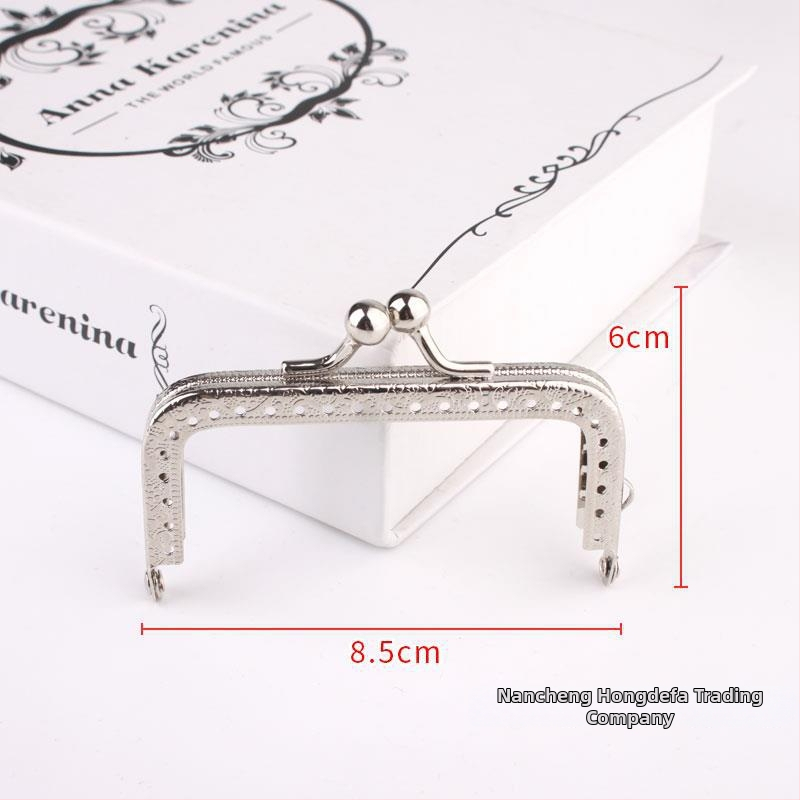 Metalinė pusmėnulio formos rankinės rėmas – DIY megztų rankinių priedai