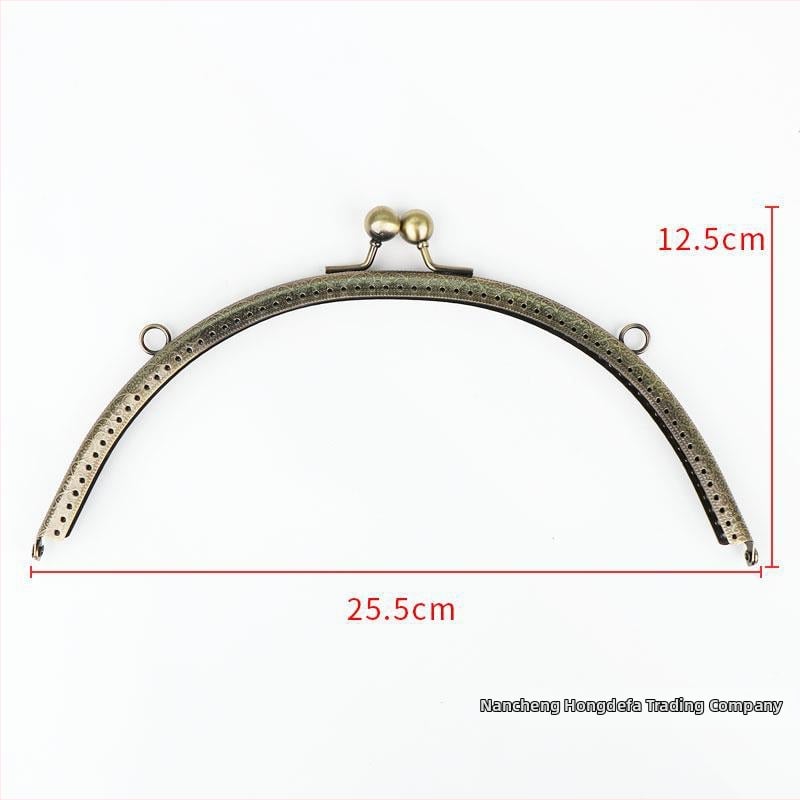 Metalinė pusmėnulio formos rankinės rėmas – DIY megztų rankinių priedai