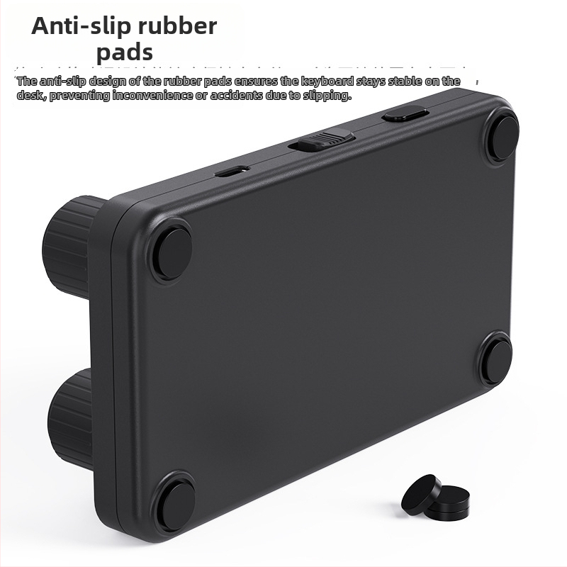Keypad 12 taste cu două butoane rotative, Bluetooth fără fir multiplu moduri, programare macro personalizabilă cu copiere‑lipire, axe roșii, carcasă ABS