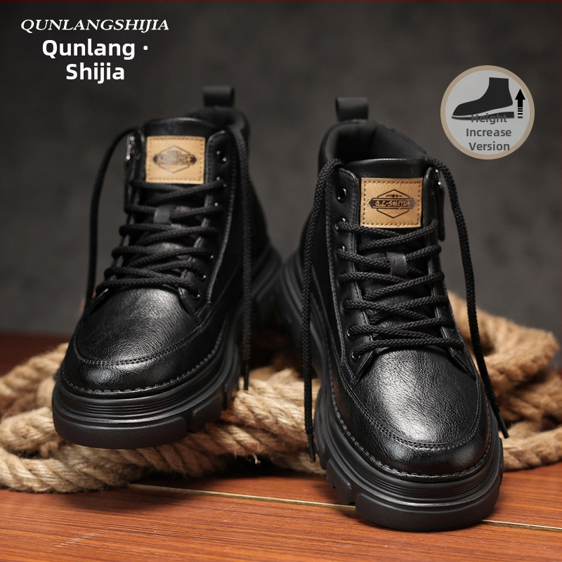 Pánske Martin topánky, vrchný materiál split koža, vnútorná podšívka z textilu, podrážka z gumy, vysoký kotník, voľnočasový štýl, na jar a jeseň