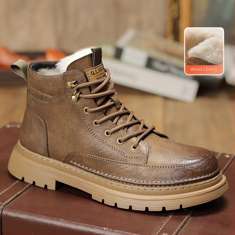 Pánske Martin topánky, vrchný materiál split koža, vnútorná podšívka z textilu, podrážka z gumy, vysoký kotník, voľnočasový štýl, na jar a jeseň