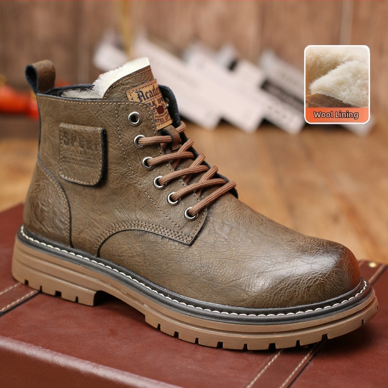 Pánske Martin topánky, vrchný materiál split koža, vnútorná podšívka z textilu, podrážka z gumy, vysoký kotník, voľnočasový štýl, na jar a jeseň