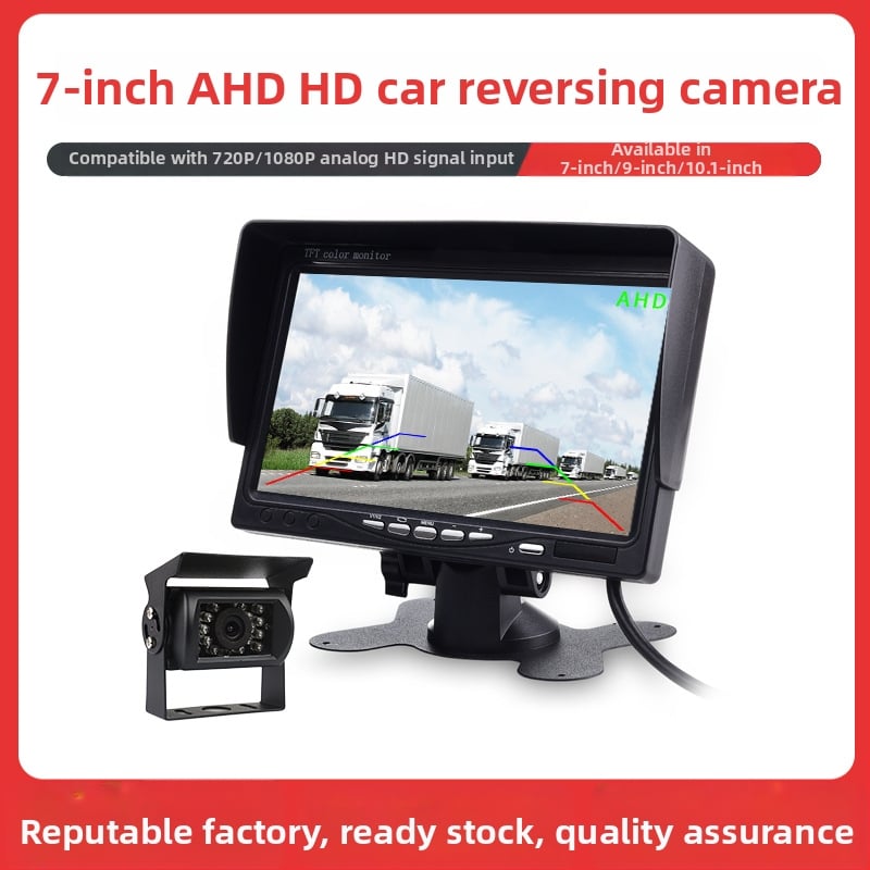 Automobilinis LCD ekranas su AHD galinio vaizdo vaizdu, modelis 701002, raiška 1024x600 IPS, analoginis įėjimas, PAL/NTSC