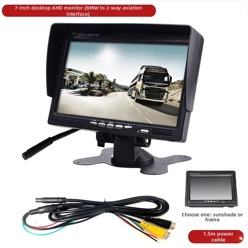 Automobilinis LCD ekranas su AHD galinio vaizdo vaizdu, modelis 701002, raiška 1024x600 IPS, analoginis įėjimas, PAL/NTSC