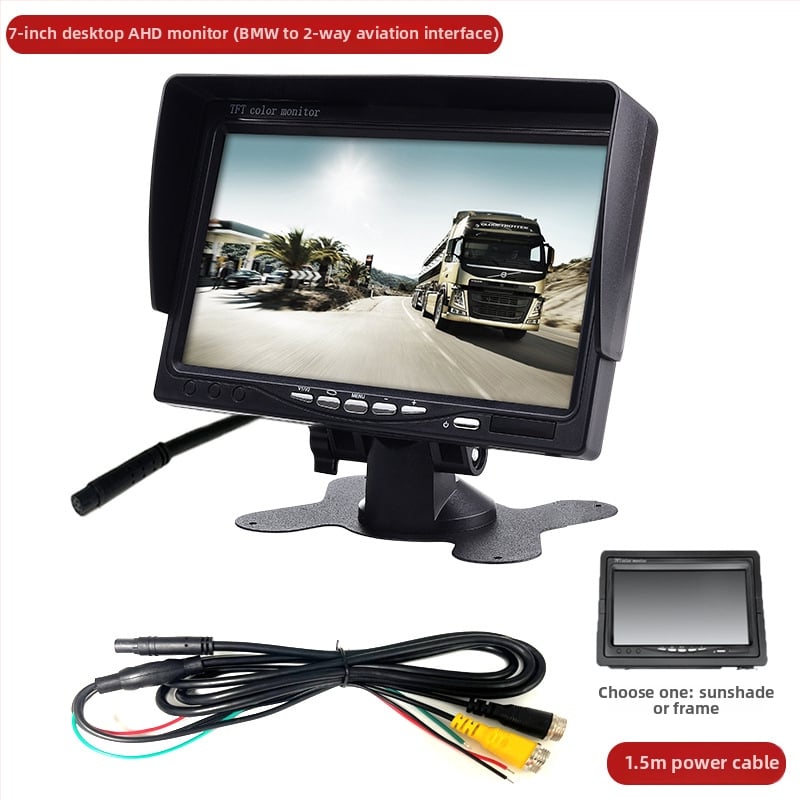 Automobilinis LCD ekranas su AHD galinio vaizdo vaizdu, modelis 701002, raiška 1024x600 IPS, analoginis įėjimas, PAL/NTSC