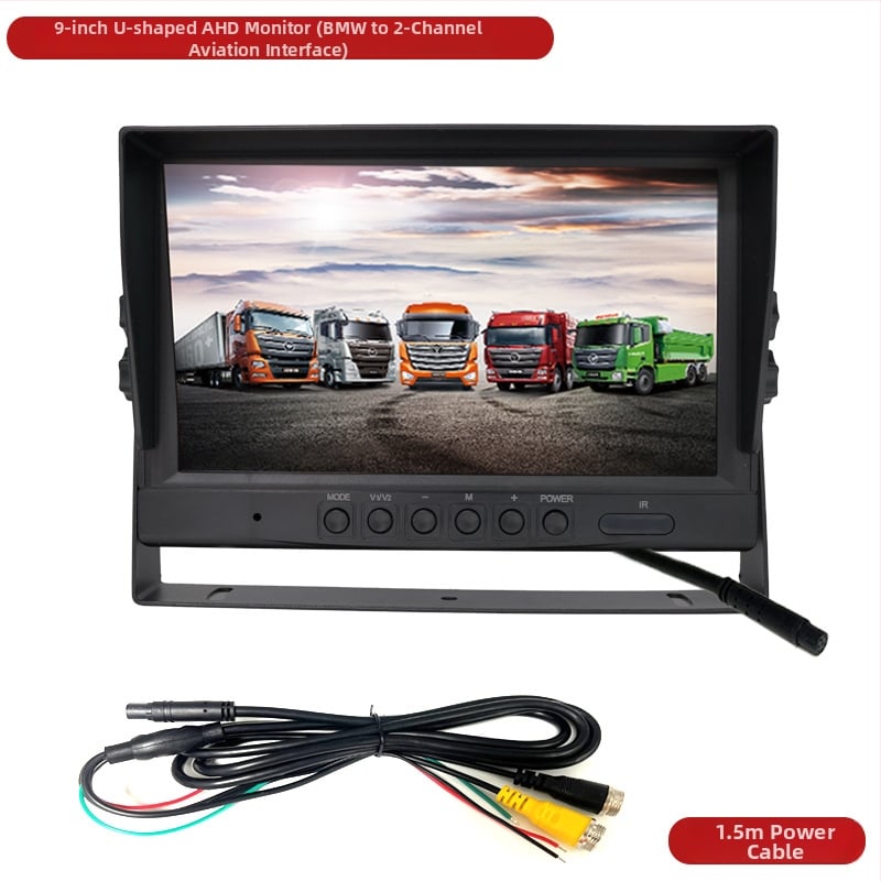 Automobilinis LCD ekranas su AHD galinio vaizdo vaizdu, modelis 701002, raiška 1024x600 IPS, analoginis įėjimas, PAL/NTSC