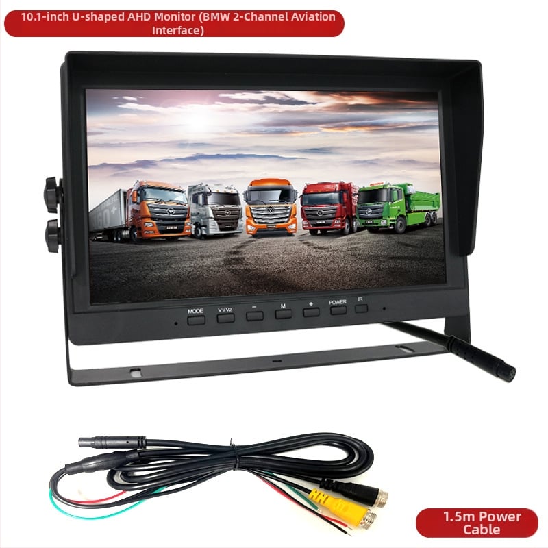Automobilinis LCD ekranas su AHD galinio vaizdo vaizdu, modelis 701002, raiška 1024x600 IPS, analoginis įėjimas, PAL/NTSC