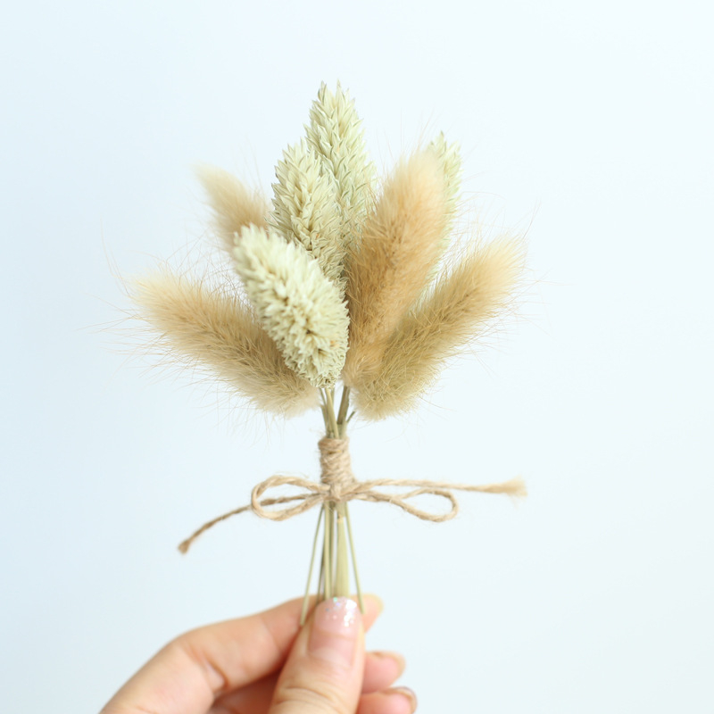 Мини букет от сушени цветя и вечни рози — Praise Village