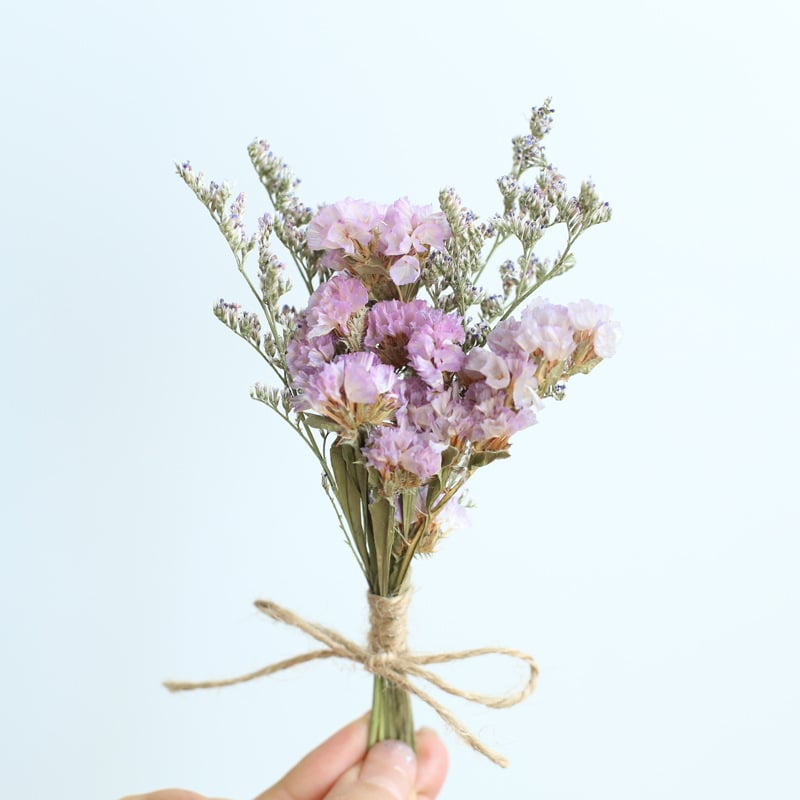 Мини букет от сушени цветя и вечни рози — Praise Village