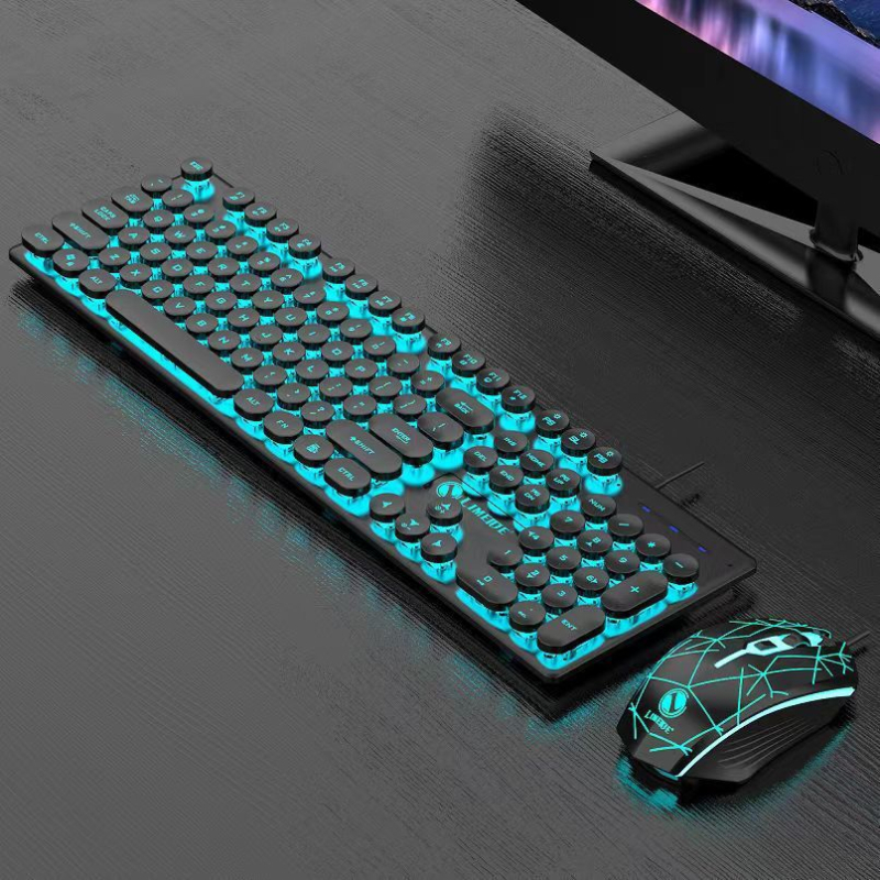Set tipkovnice i miša s USB pozadinskim osvjetljenjem, žični za desktop i laptop