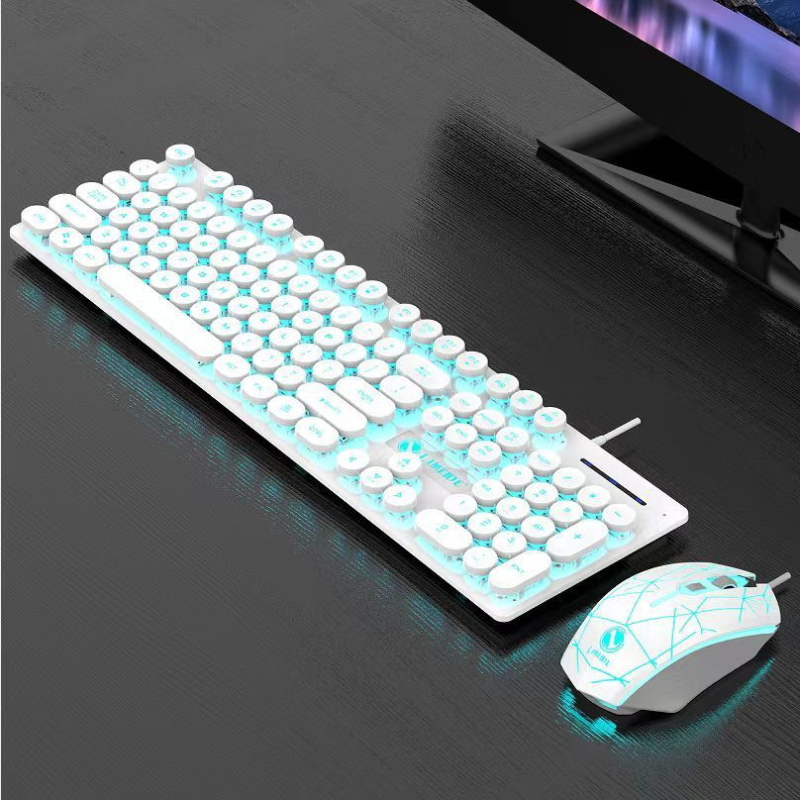 Set tipkovnice i miša s USB pozadinskim osvjetljenjem, žični za desktop i laptop