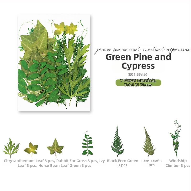 DIY készlet szárított levelekkel és valódi virágokkal, kézzel készített növényi példányok díszítésre, 21 darab