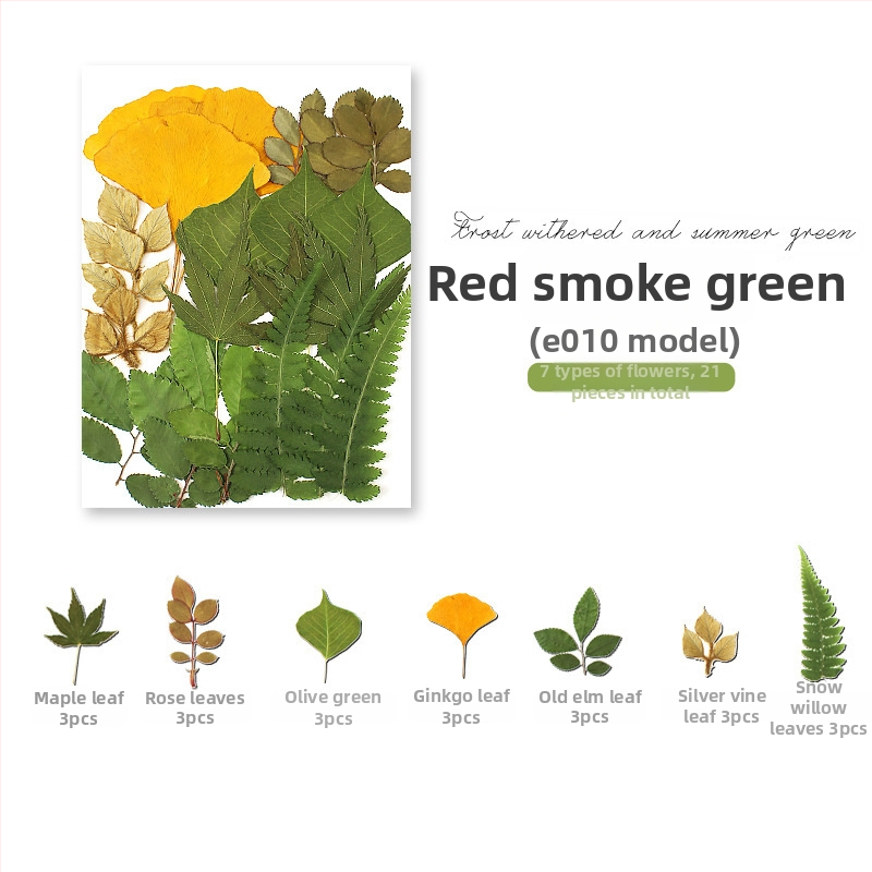 DIY készlet szárított levelekkel és valódi virágokkal, kézzel készített növényi példányok díszítésre, 21 darab