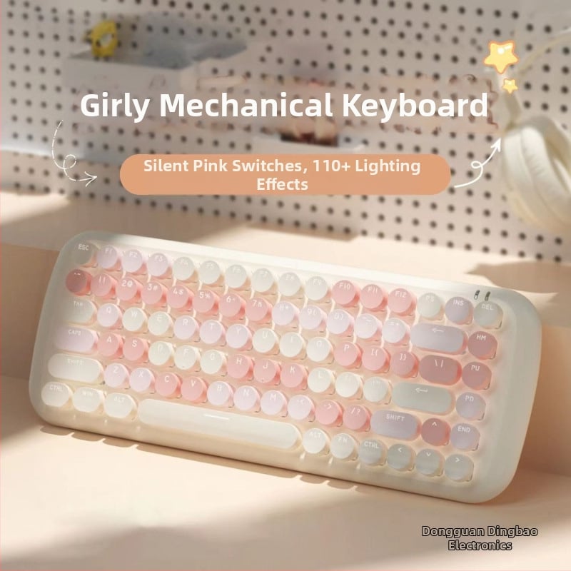 Проводен механичен комплект клавиатура и мишка с смесено осветление, ABS пластмасова конструкция, USB свързване, без подложка за китката