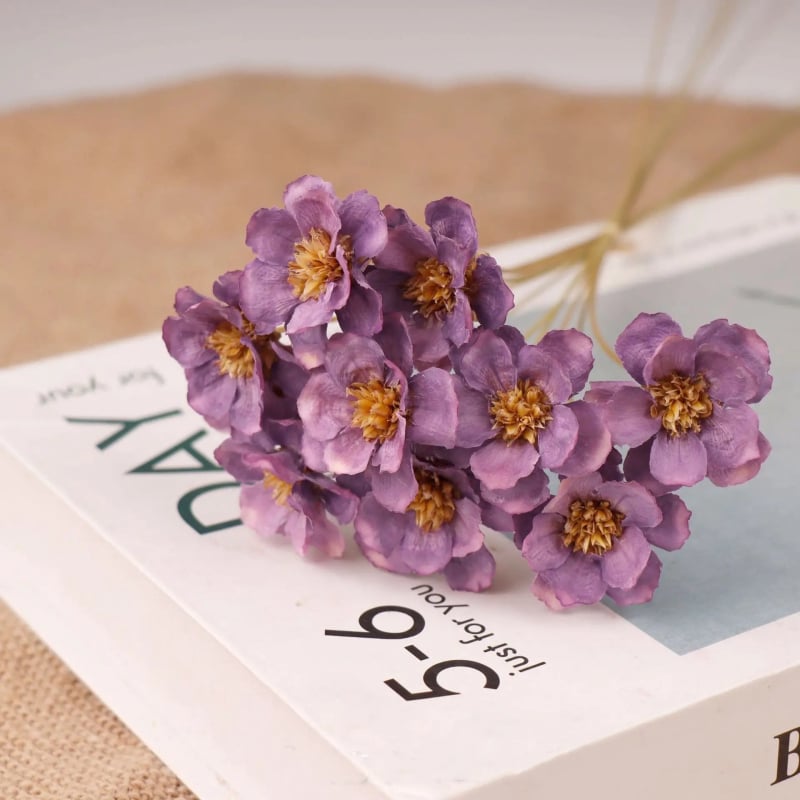 Huanyou Floare Veșnică – Trandafir uscat, cu clopot de argint, lucrat manual, cadou pentru nunți, zile de naștere și amintiri