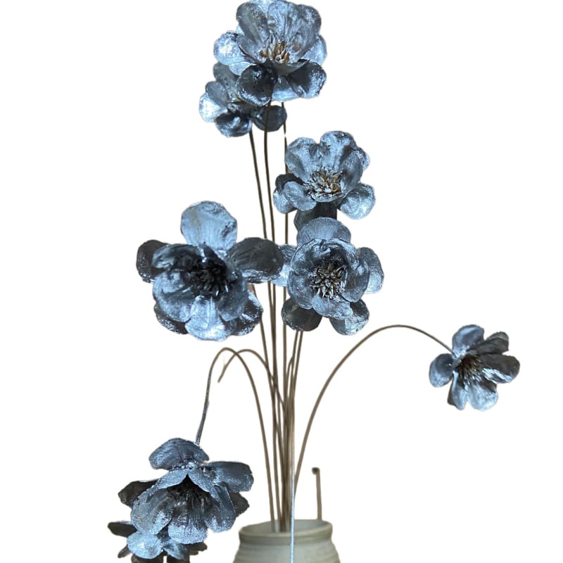 Huanyou Floare Veșnică – Trandafir uscat, cu clopot de argint, lucrat manual, cadou pentru nunți, zile de naștere și amintiri