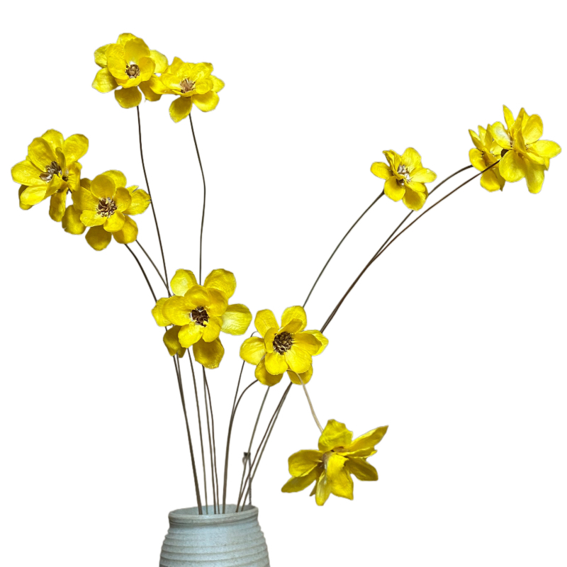 Huanyou Floare Veșnică – Trandafir uscat, cu clopot de argint, lucrat manual, cadou pentru nunți, zile de naștere și amintiri