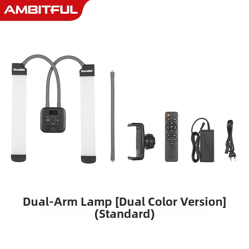 LED svetlo s dvojitým ramenom pre živé vysielanie a fotografovanie, model AL-20, 10-50W, 5V, zvislá montáž