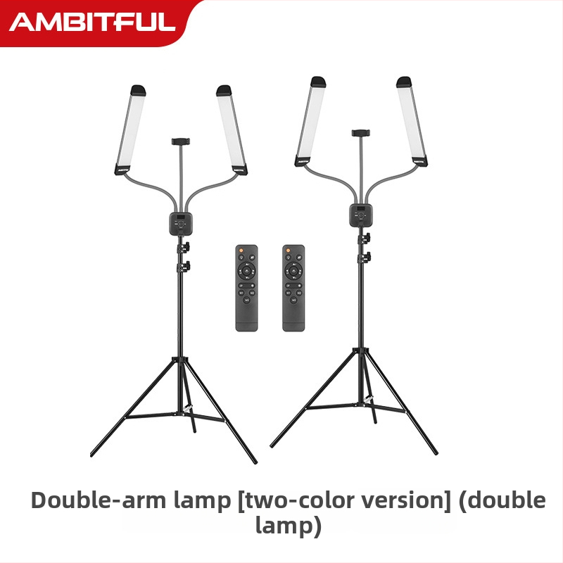 LED svetlo s dvojitým ramenom pre živé vysielanie a fotografovanie, model AL-20, 10-50W, 5V, zvislá montáž