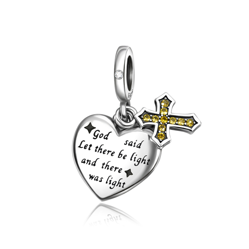 Vėrinys su širdies ir šuns formos pakabukais (sidabru dengtas, elektroplatinimas, poilsio stilius, 2025 pavasaris)